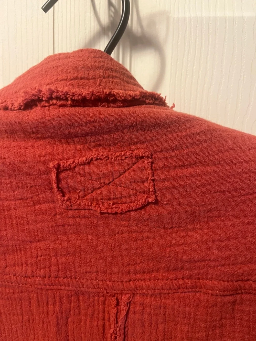 LA MIEL Brick Red Textured Button-Up Shirt - Picture 8 of 8